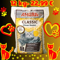 AMORA Katzenstreu Classic unser Bestes  12kg, EXTREM SAUGSTARK; KLUMPEND