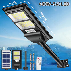 LED Straßenlampe mit Bewegungsmelder Sensor Solar Straßenlaterne + Fernbedienung