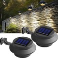 Dachrinnenleuchte Solarlampe Warmweiß Außenleuchte LED Wandlampe Zaunleuchte 2X