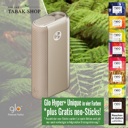 glo™ hyper+ UNIQ Starter Kit + bis zu 8 Packs Sticks NUR nach Erstregistrierung