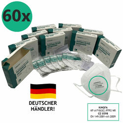 60x KINGFA FFP2 Masken CE0598, Maske zertifizierte Atemschutzmaske, KF-A F10(SC)Deutscher Händler - Versand aus Deutschland - schnell!