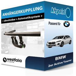 WESTFALIA Anhängekupplung abnehmbar passend für BMW 2er Active Tourer 13- neuWESTFALIA abnehmbar von unten gesteckt 303372600001