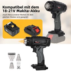 Digital LCD Heißluftpistole Heißluftgebläse Heißluftfön Heißluft Für Makita Akku