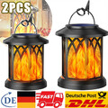 LED Laterne mit Flammeneffekt Deko Windlicht Gartenleuchte Flackerlicht Outdoor