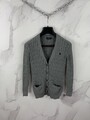 Polo Ralph Lauren graue Strickjacke mit Zopfmuster Damen Größe M
