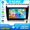 Android 14 Autoradio Carplay GPS Navi RDS AHD Kam für VW Polo 6R 6C V 2009-2018