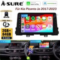 Android 14 Autoradio Wireless Carplay BT Navi DAB+ Kam Für Kia Picanto 2017-2023
