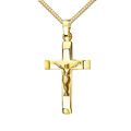 Kruzifix 333 Gold 8 Karat Kreuz-Anhänger Jesus Christus Kettenanhänger mit Etui
