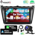 DAB+ 9" Für Mazda 6 2007-2012 Android 13 Autoradio GPS Sat Navi BT WiFi CarPlay