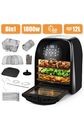 Jago® XXXL Airfryer 12L / 1800W Heißluftfritteuse Fritteuse Mini Backofen...