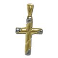 GoldDream Kettenanhänger Kreuz zweifarbig 333 Gelbgold Echtschmuck GDH516TY