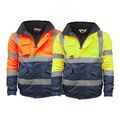 Hi Vis Viz Hochsichtbarkeit Bomberjacke wasserdicht Sicherheit Arbeitskleidung 2 Ton
