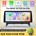 12.3'' 8Core Android 14 Retrofit 6+64GB Autoradio GPS 4G LTE für BMW F25 F26 NBT