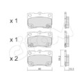 1x Bremsbelagsatz, Scheibenbremse CIFAM 822-761-0 passend für LEXUS