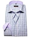 ETERNA MODERN FIT LANGARMHEMD BUSINESS KARO Gr. 38 bis 48 weiss flieder blau
