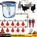 Futterautomat Hühner +Hühnertränke im Set Geflügel Futter Wasser Spender Tränke
