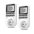 2x Digitale Zeitschaltuhr Steckdose Wochenzeitschaltuhr 3680W 24Std Timer Innen