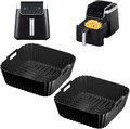 2 Stück Silikon Air Fryer Einlagen für Ninja Air Fryer MAX PRO AF180UK 6,2L Wiederverwendbar
