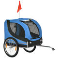 Hund Fahrrad Anhänger Haustier Katzenträger für kleine mittlere Welpen Reise schwarz und blau