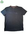 Tommy Hilfiger blau besticktes Baumwoll-T-Shirt, Größe L Top Zustand