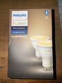 Philips Hue weiße LED-Smart-Glühbirne, 2er-Pack [GU10-Spot], warmweißes Licht