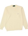HENRY COTTONS Herren Rundhals Pullover Sweater Small Beige Baumwolle AQ07