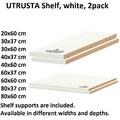 IKEA UTRUSTA Regal weiß 2 Stück verstellbar Küchenschrank Aufbewahrung Organizer