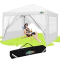 COBIZI Faltpavillon 3x3m Wasserdicht UV-Schutz 50+ Partyzelt für Camping Weiß