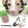 Dog Muzzle Anti Stop Bite Barking Chewing Mesh Mask New Pet Large Small N5B8