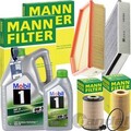 MANN INSPEKTIONSPAKET+MOBIL 0W-30 MOTORÖL passend für VOLVO V40 525 526 D3 D4