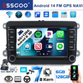 DAB Android 14 Autoradio GPS NAVI WIFI Bluetooth FM Für Skoda Fabia II 2008-2013