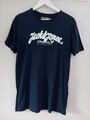 Jack Jones Herren T-Shirt kurzärmelig Rundhalsausschnitt Logo 100 % Baumwolle blau UK S
