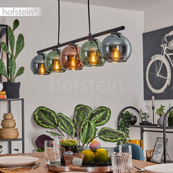 Pendel Lampe 5-flammig Hänge Leuchte Glas Ess Schlaf Wohn Zimmer Beleuchtung