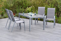 MX Gartenmöbel Amalfi di Lusso Set 5tlg. Alu Gartengarnitur Terrassenmöbel Tisch