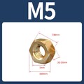 Sechskantmuttern Messing DIN 934 MS M2 M3 M4 M5 M6 M8 M10 M12 Muttern