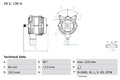 Bosch 0 986 048 110 Generator für MERCEDES-BENZ