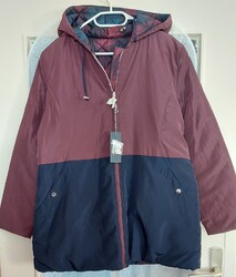 Damen Jacke Fiora Blue HSE24 Gr. 44 NEU Wendejacke mit Kapuze