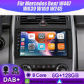 Für Mercedes Benz MB A/B W169 W245 W639 Android 14 Autoradio Car Play Navi 128GB