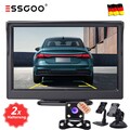 ESSGOO Auto 170° Weitwinkel Einparkkameras Rückfahrkamera Mit LCD Monitor 5''
