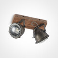 Lindby Deckenspot Strahler Farovi schwarz 2fl GU10 Deckenleuchte 27cm Lampe Spot