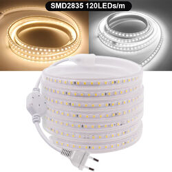 220V 230V Dimmbar 2835 LED Streifen Stripe Wasserdicht Lichtband Lichtschlauch