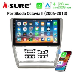 Für Skoda Octavia II1 Z3 1Z5 2004-2013 2+32G Android 14 Autoradio Navi CarPlay
