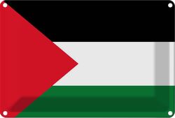Blechschild Wandschild 20x30 cm Palästina Fahne Flagge Geschenk Deko