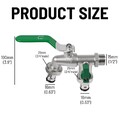 Garten Doppel Wasserhahn 1/2, 3/4 Zoll Anschluss Kugelhahn Messing Auslaufhahn