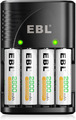 EBL AA Akkus 2800Mah 4er Pack und Smart Battery Charger mit AC W