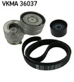 Mehrrippiger Keilriemen Set VKMA 36037 SKF für NISSAN RENAULT