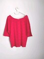 Damen Shirt Promod,Gr.(42) 3/4 Arm,dunkles Pink,Blumen Lochmuster,Italy,TOP♥