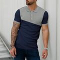 Slim Fit Business V-Ausschnitt Shirt für Männer Freizeit T-Shirt Bluse in Größe L 3XL