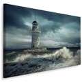 CANVAS Leinwand Bilder XXL Wandbilder Kunstdruck Meer Wellen Leuchtturm 565