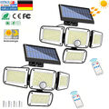 1/2Stück 346LED Außen Solarleuchten mit Bewegungsmelder Solarlampe Sensor Fluter